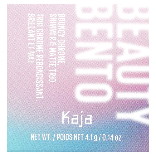 Kaja, Beauty Bento, трио сияющих и матовых теней для век, оттенок 16 персиковый, 4,1 г (0,14 унции)