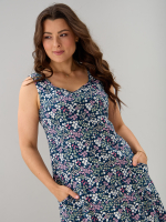 Платье П-012/синий-ромашкимаргаритки