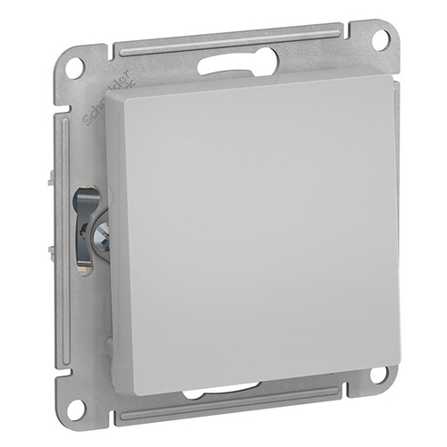 Одноклавишный выключатель 10А SE AtlasDesign, алюминий [уп 10 шт] ATN000311