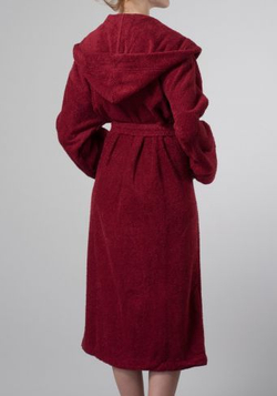 Халат махровый Trussardi Picki рубиновый Италия вид сзади