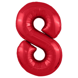 Фольгированная цифра, цвет Красный 102 см