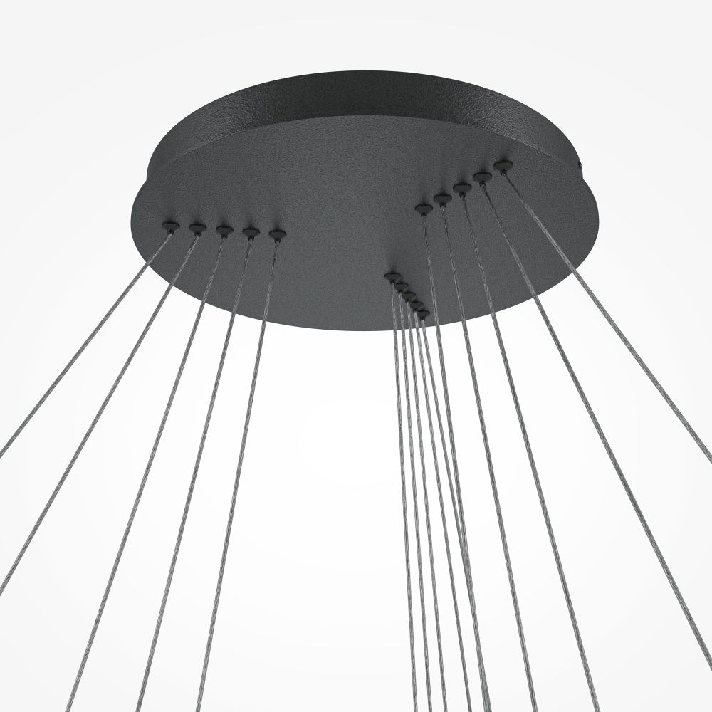 Люстра подвесная светодиодная диммируемая Maytoni Rim MOD058PL-L200BK