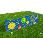 Забор уличный из экопластика Космическое пространство