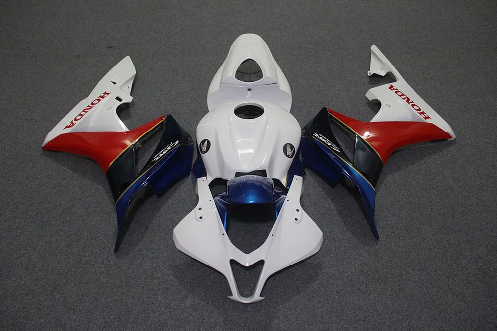 Комплект пластика для мотоцикла Honda CBR 600 RR 07-08 Бело-Красно-Синий