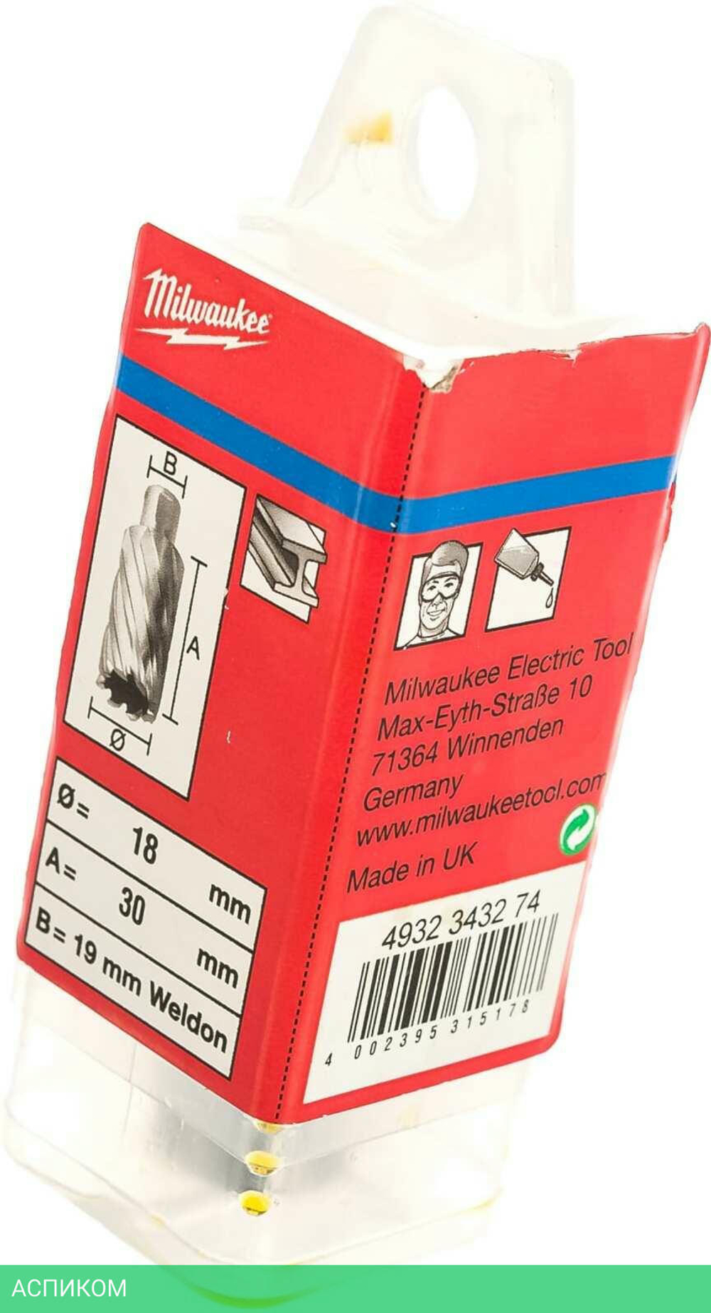 Фреза Milwaukee HSS D18х30мм (4932343274)