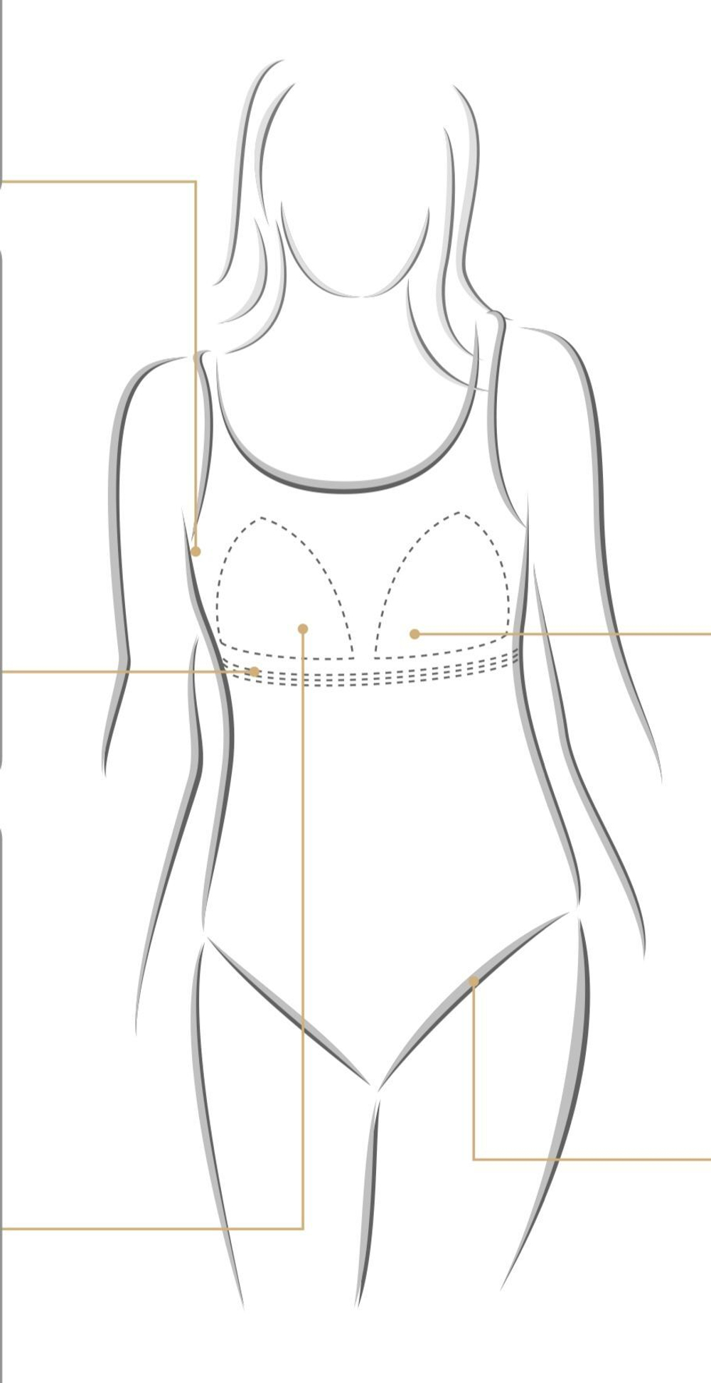 Купальник Танкини ортопедический после мастэктомии Tahiti Set Amoena, 44C/EU