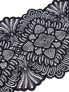 03-202 Кружево эластичное 19 см, черный 170