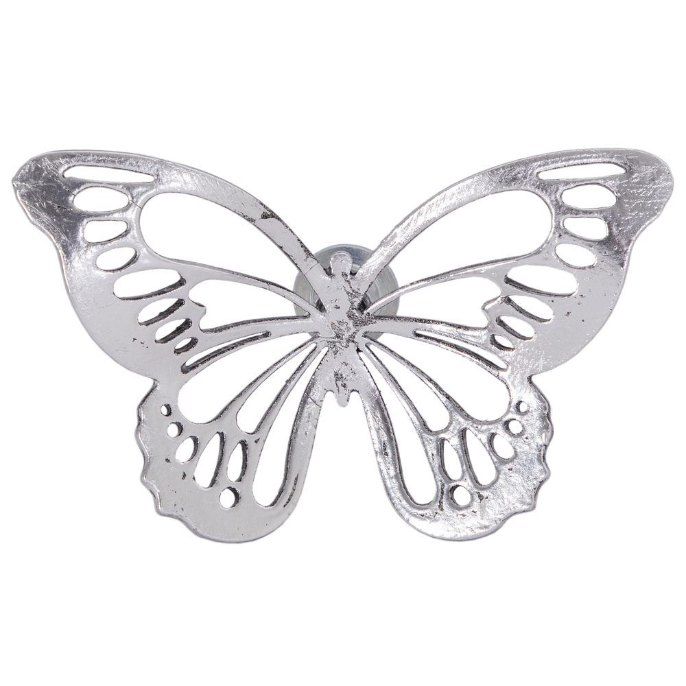 Ручка мебельная Бабочки 90 Античное серебро