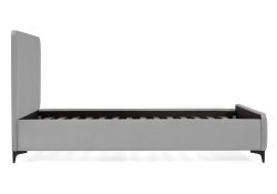 Двуспальная кровать Амелия 160х200 без ПМ светло-серая