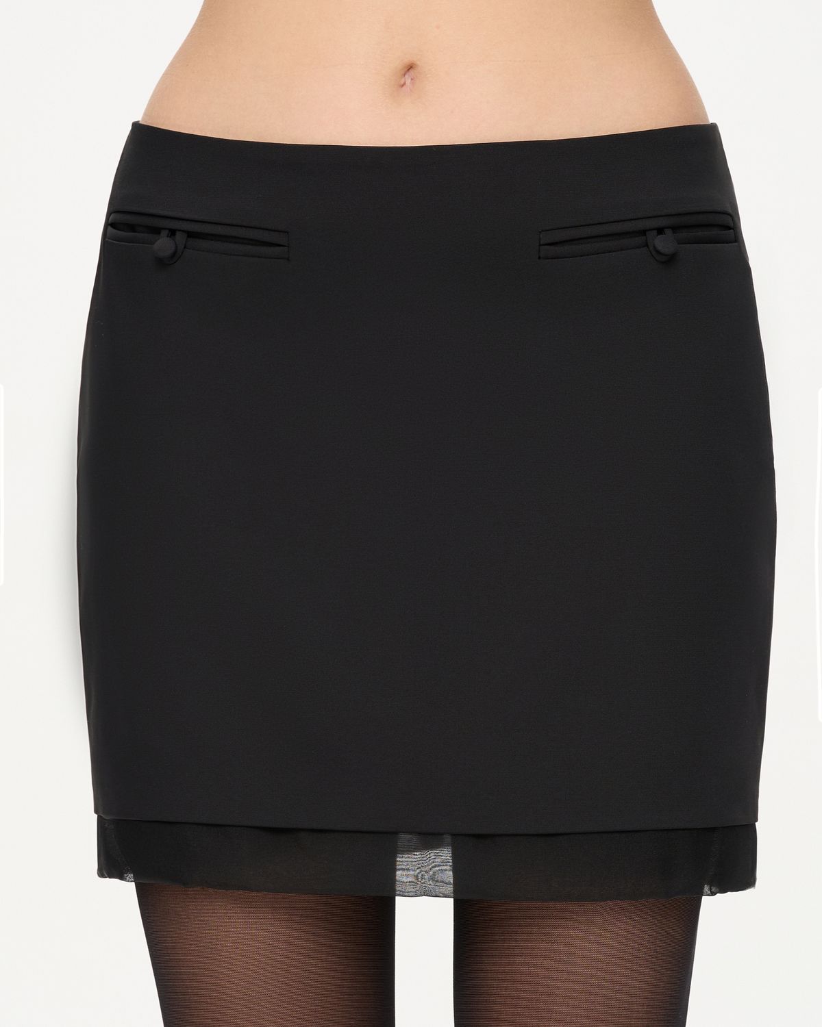 Юбка мини из костюмной ткани