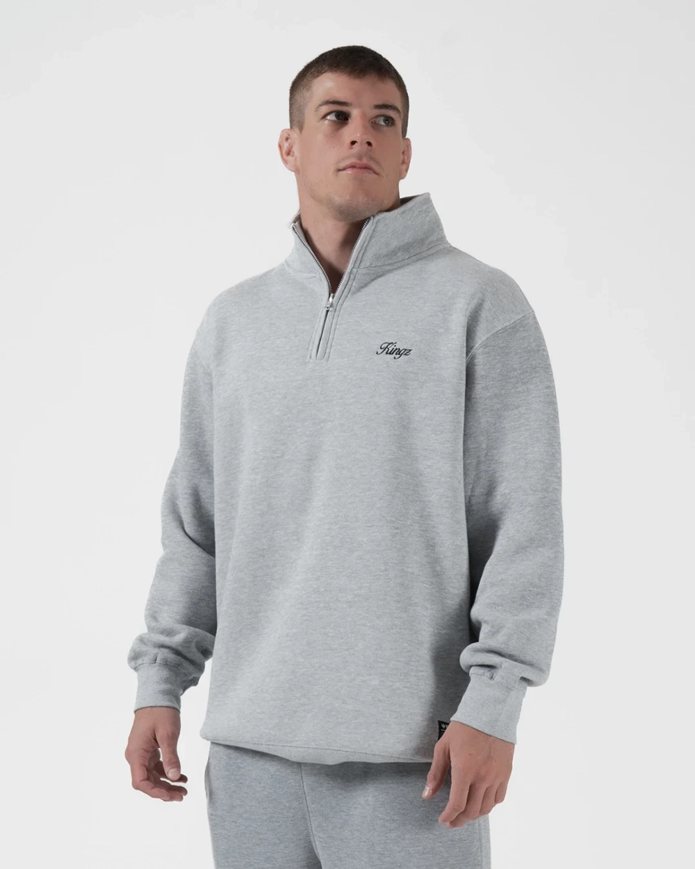 Свитшот на молнии KINGZ Script Quarter - Grey