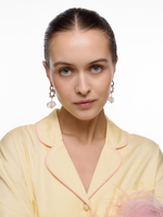 Серьги "Sun Stone" с розовым кварцем Silver