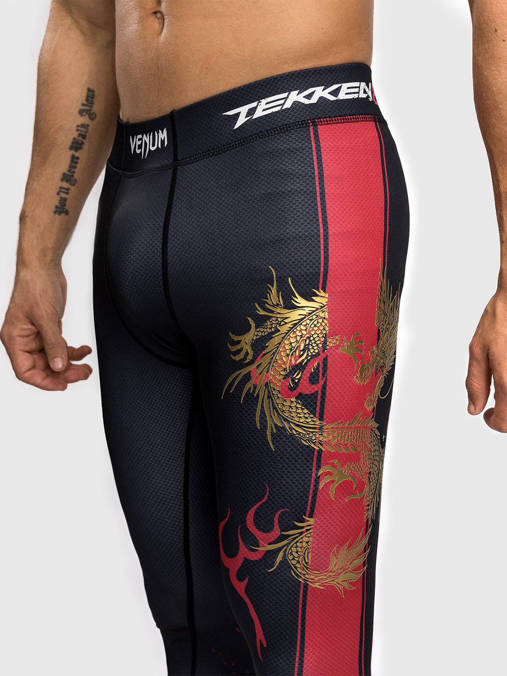 Тайтсы Venum x Tekken Marshall Black/Gold/Red
