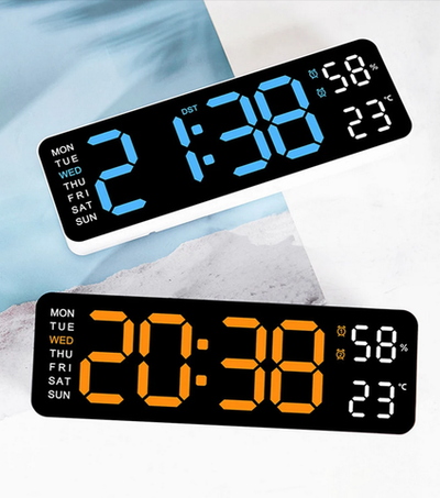 Часы настольные LED MIRROR NO.: 5503 Blue&White