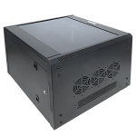 Шкаф настенный 19" TERACOM PRO 12U 600x450 мм дверь стеклянная с замком-ручкой чёрный