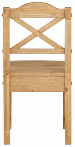 Комплект прочных стульев Ванда 45х45 см с анатомической спинкой, 4 шт. из массива сосны в натуральном цвете, для кухни, столовой, гостиной и дома