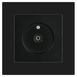 Розетка Intro Accent 6-301-05 TV одиночная, IP20, СУ, антрацит | Intro