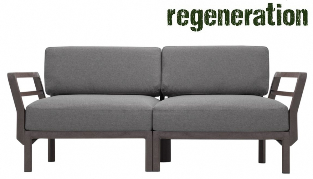 Диван пластиковый с подушками Nardi Maximo 2, терра, лава