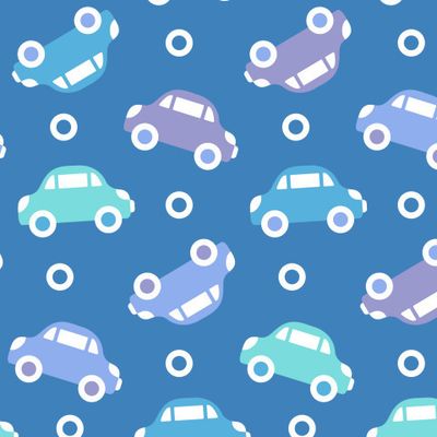 Buy fabric Blue cars