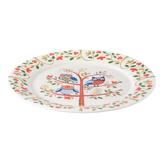 Набор тарелок owl из коллекции birds of paradise в подарочной упаковке, D28 см, 2 шт.