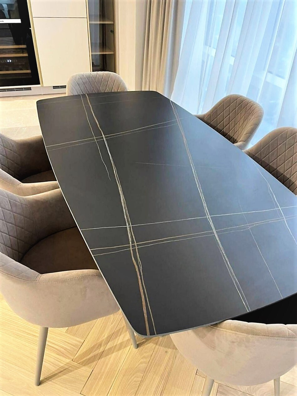 Стол обеденный Scorpio Marble Black 1800