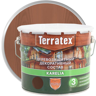 Антисептик Деревозащ. декор. состав Венге Terratex 7,5кг / 9л