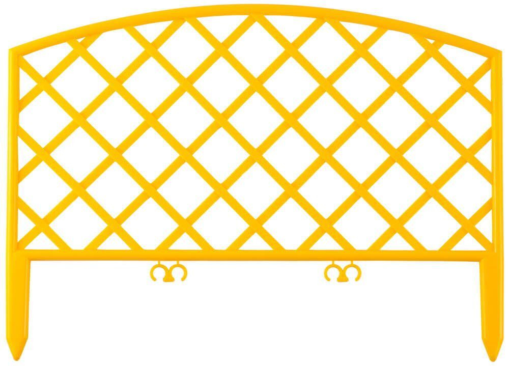GRINDA  Плетень, размеры 28х320 см, желтый, декоративный забор (422207-Y)