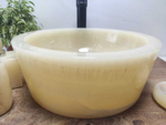Раковина из оникса Drum Yellow Small DO-61069 40*40*15