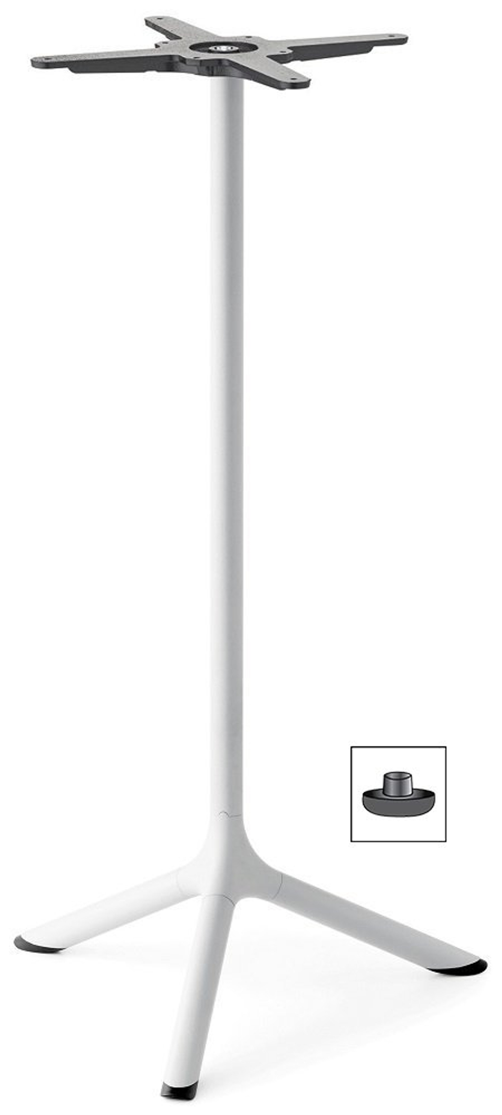 Стол ламинированный барный Scab Design Tripe, белый, состаренный дуб тортора