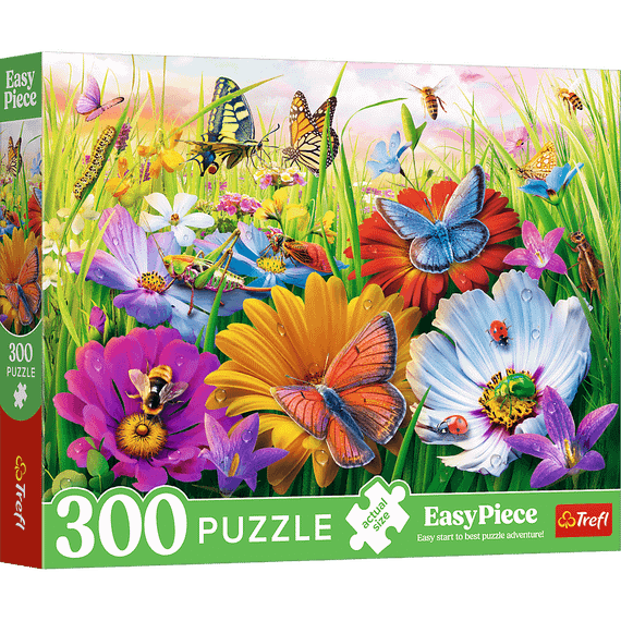 Pazl \ Puzzle \ Пазлы Puzzles - "300 EasyPiece" - Insects in the Meadow