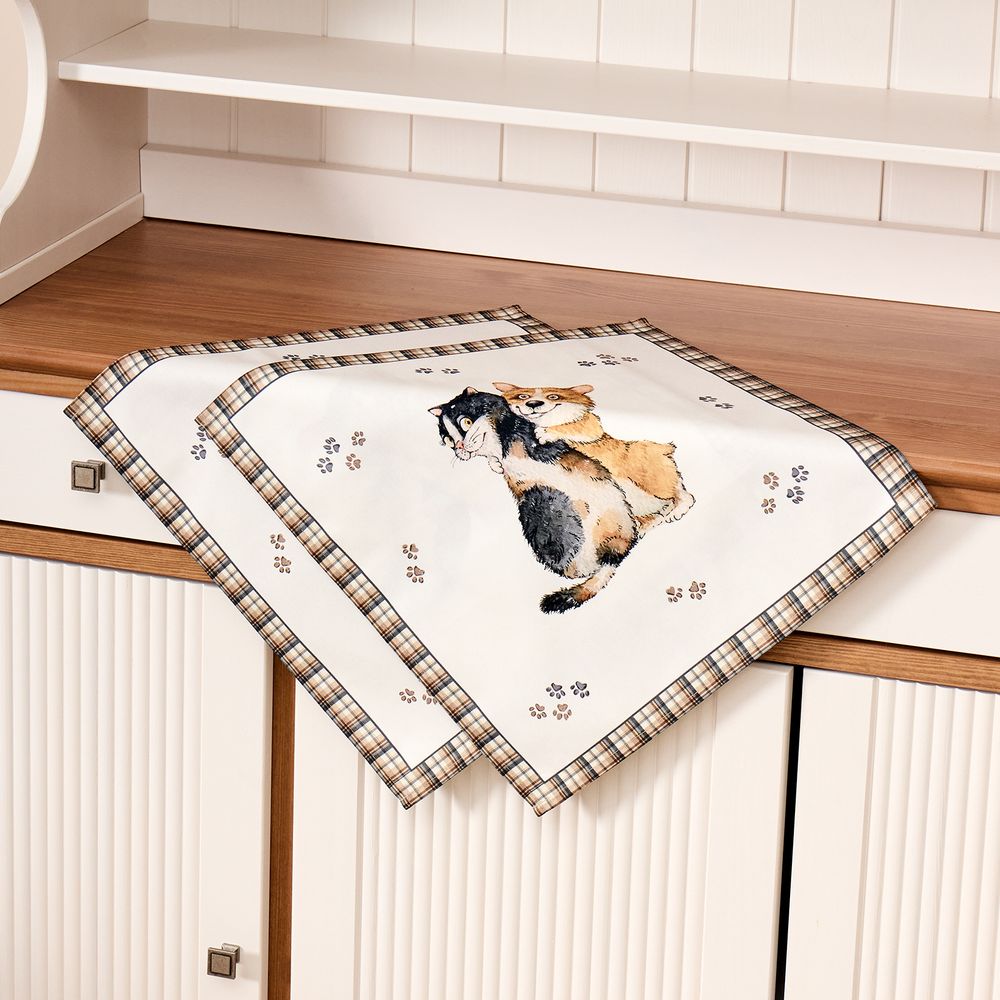 НАБОР САЛФЕТОК ИЗ 2-Х ШТ "ДРУЖБА",40Х40СМ, 100% ХЛОПОК,ТВИЛ, БЕЛЫЙ