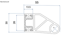 Вертикальный бампер безопасности (NC) для карусельных дверей
