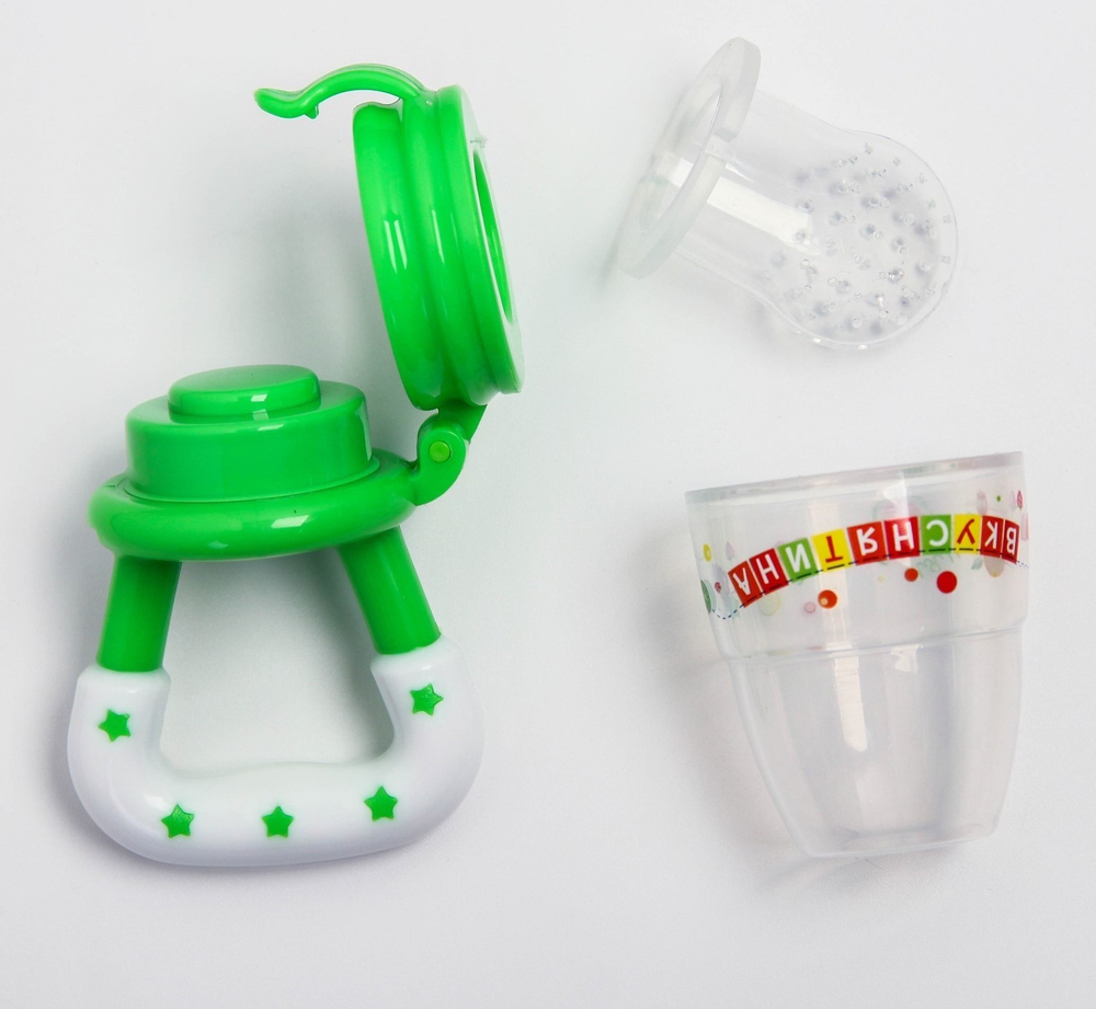 Ниблер «Вкуснятина» с силиконовой сеточкой, цвет зелёный 1594087