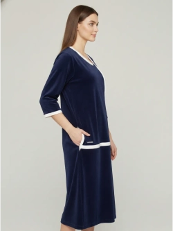 Халат велюровый домашний на молнии