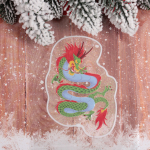 Наклейка на стекло «Огненный дракон» 15*20 см