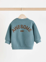 Свитшот и спортивные брюки в комплекте для малышей Next 984-910, Бирюзовый, Коричневый