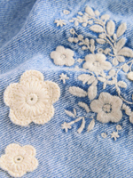 Шорты джинсовые с вышивкой для девочки Next E29-084, Синий