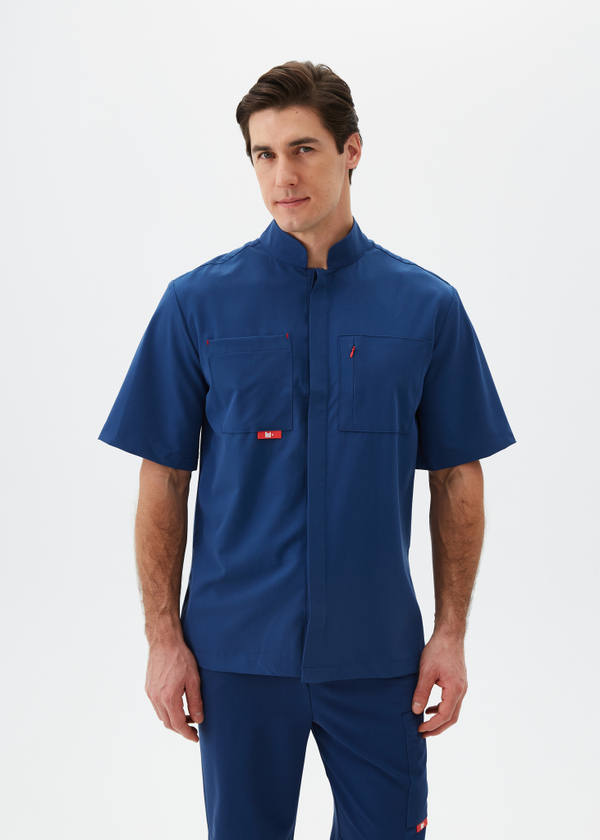 Топ медицинский унисекс Хэритаж, индиго