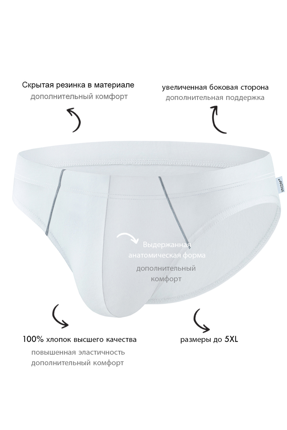 Мужские трусы PB41 Белый Uniconf