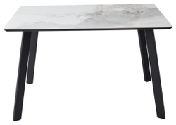 Стол ТИК ТАК 120 PANDORA LIGHT, керамика / Черный каркас М-City