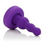 Фиолетовый трехуровневый анальный плаг с 10 функциями - 13 см. (Цвет: фиолетовый)