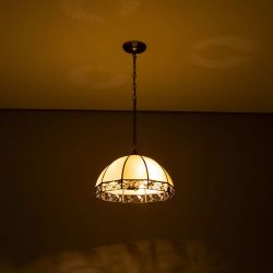 Citilux Шербург-2 CL440231 Люстра витражная подвесная Бронза