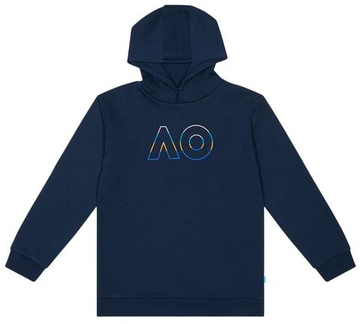 Кофта для мальчика теннисная Australian Open Logo Hoodie - небесный