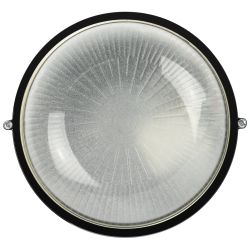 Светильник ЭРА НБП 03-100-001 Акватермо алюминий/стекло IP54 E27 max 100Вт D240 круг черный