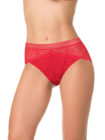 Женские ажурные трусики-слипы (Размер: L) (Цвет: розовый с серым)