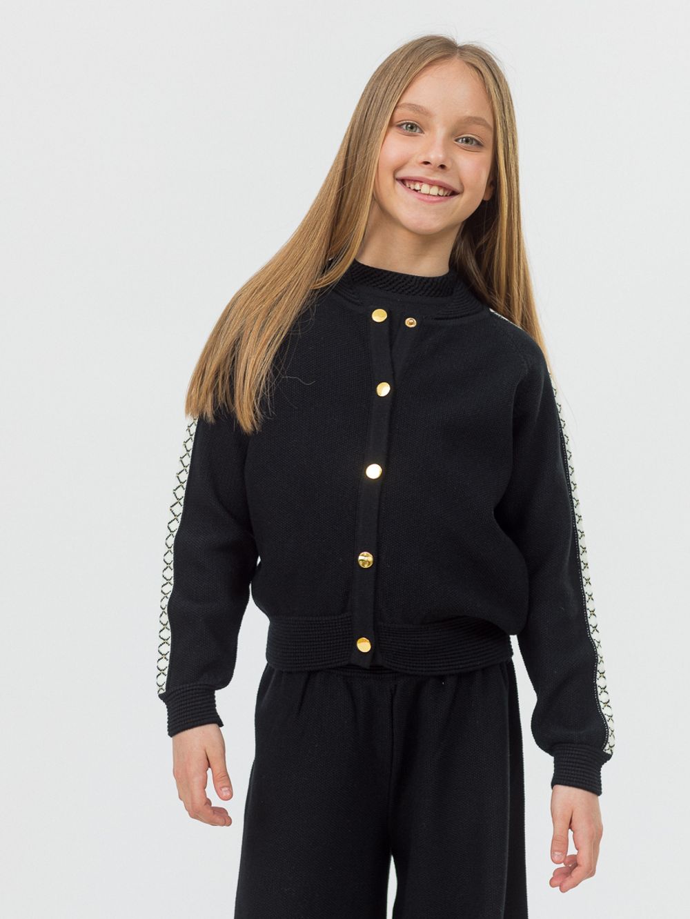 Кардиган для девочки в школу AT1026 черный