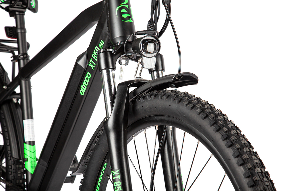 Электровелосипед Eltreco XT 850 Pro Черно-зеленый