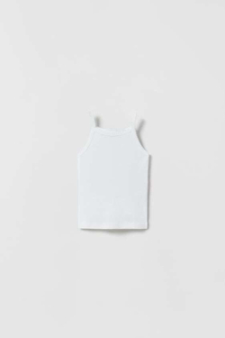 ZARA KIDS/ НАБОР ИЗ ТРЕХ ТОПОВ БЕЗ РУКАВОВ, БЕЛЫЙ