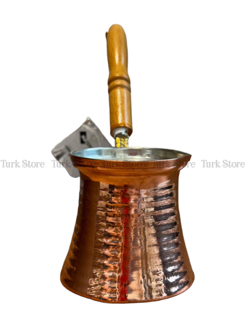 Турка медная с дерев. ручкой 300 мл
