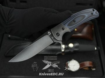 Складной нож Steelclaw Резервист сине-черные накладки c клинком из стали D2, рукоять G10